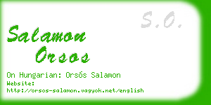 salamon orsos business card